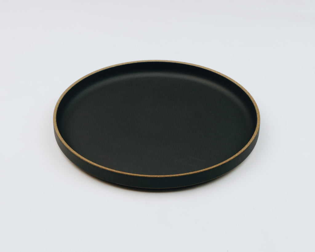 Japanese Porcelain Large Plate in Black-Hasami Porcelain-Imperfects