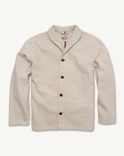 SeaVees x Imperfects Shepherds Shirt in Natural Duck Canvas