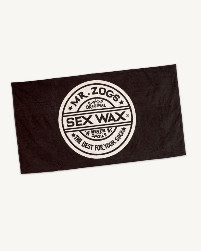 Sexwax Jacquard Beach Towel in Black-Sexwax-Imperfects