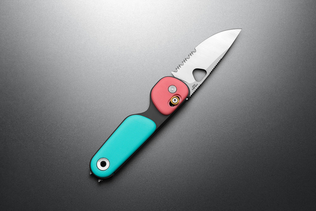 The Redstone Knife in Coral + Turquoise-James Brand-Imperfects